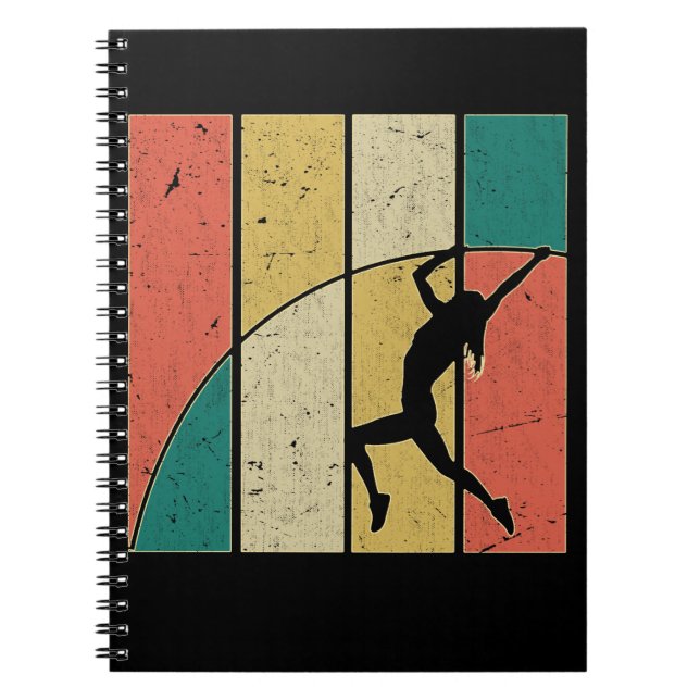Re Pole Vaulting Girl Pole Vaulter Notizblock (Vorderseite)