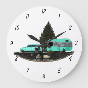Re-Re-Camping-Anhänger Nomenklatur-Wandklemme Große Wanduhr