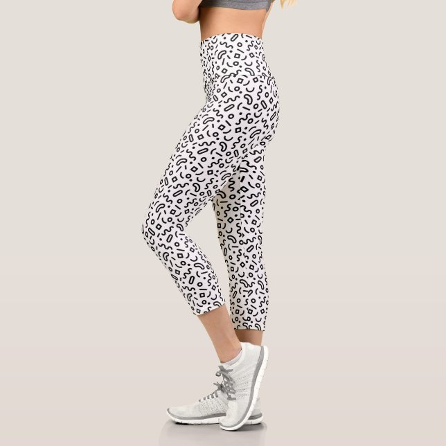 Re-Squiggle-Muster Capri Leggings (Links)