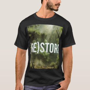 (RE)STORE - Wald-Natur-Heilung-Typografie-Achtsamk T-Shirt