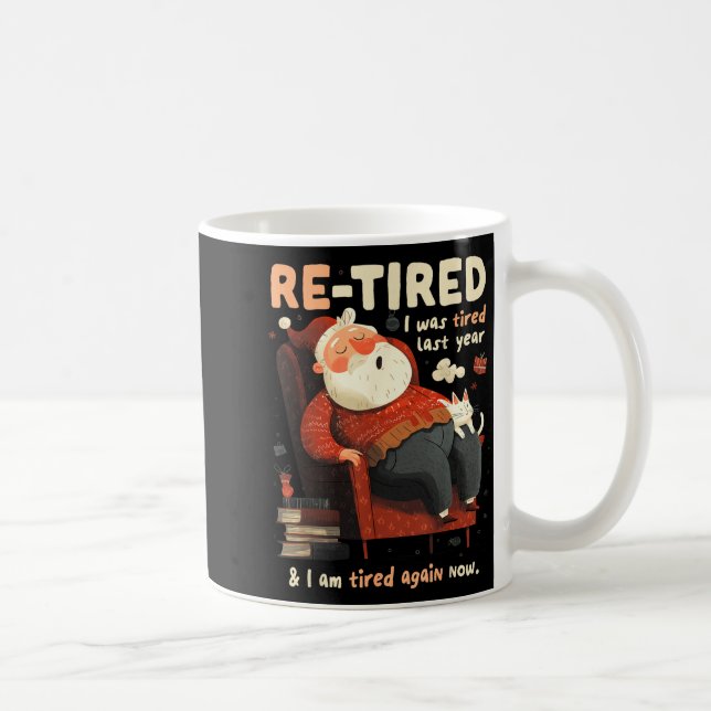 Re-tired Santa Definition Funny  Kaffeetasse (Rechts)
