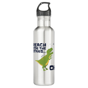 Reach for the Stars Funny T-Rex Short Arms Edelstahlflasche
