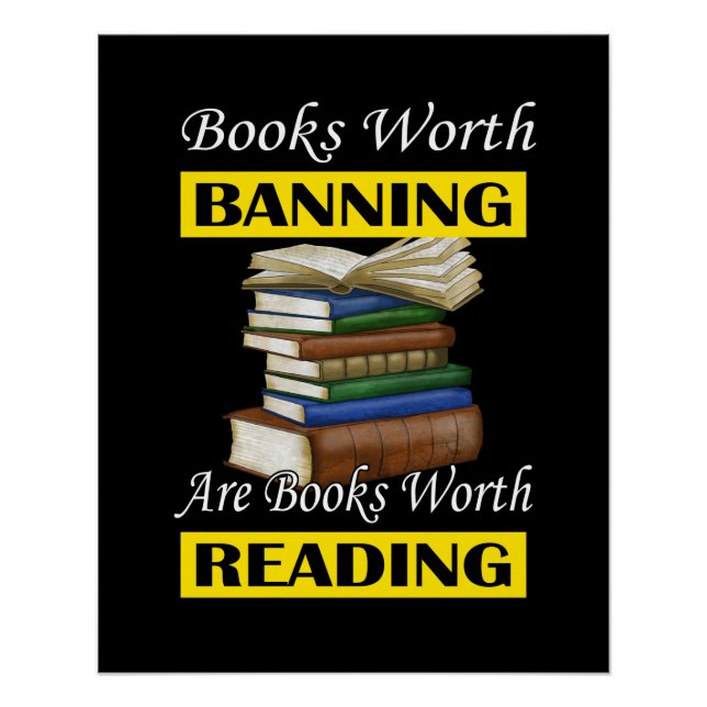 Read Banned Books Librarian Bookworm Book Reader Poster (Vorderseite)