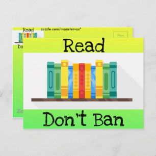 Read Don't Ban Postcard Postkarte