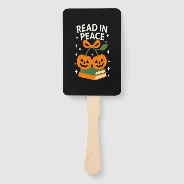 Read in Peace Funny Halloween Book Fächer (Vorderseite)