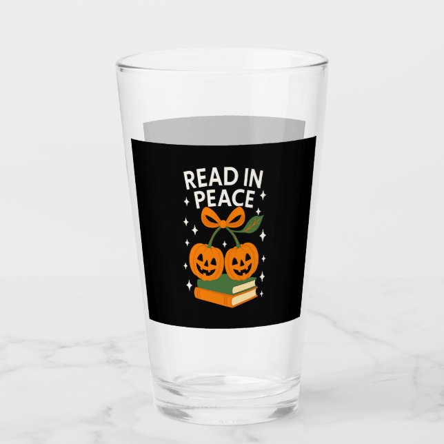 Read in Peace Funny Halloween Book Glas (Vorderseite)