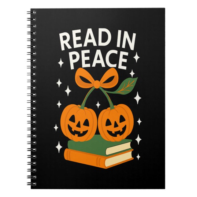 Read in Peace Funny Halloween Book Notizblock (Vorderseite)