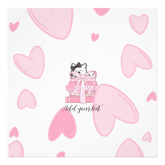 Read • Love • Display – Cat & Book Photo Enlargeme Fotodruck