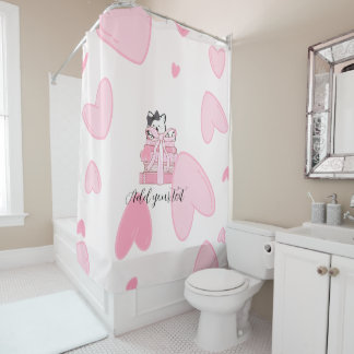 Read • Love • Relax – Cat & Book Bathroom Curtain Duschvorhang