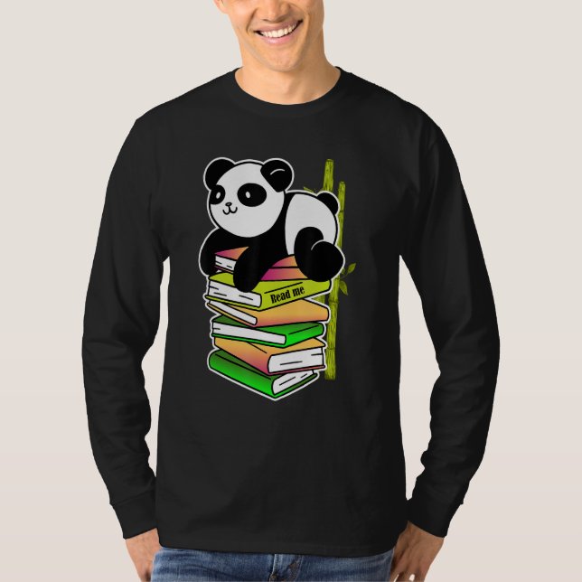 read me panda teaching reading learning bamboo T-Shirt (Vorderseite)