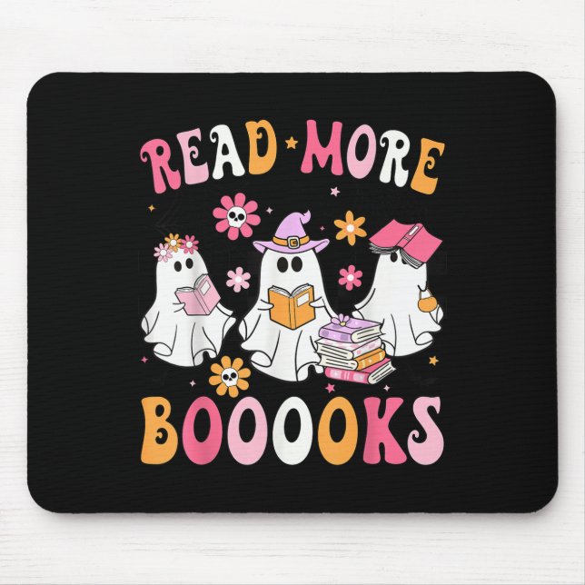 Read More Books Ghosts Reading Book Funny Teacher  Mousepad (Vorne)