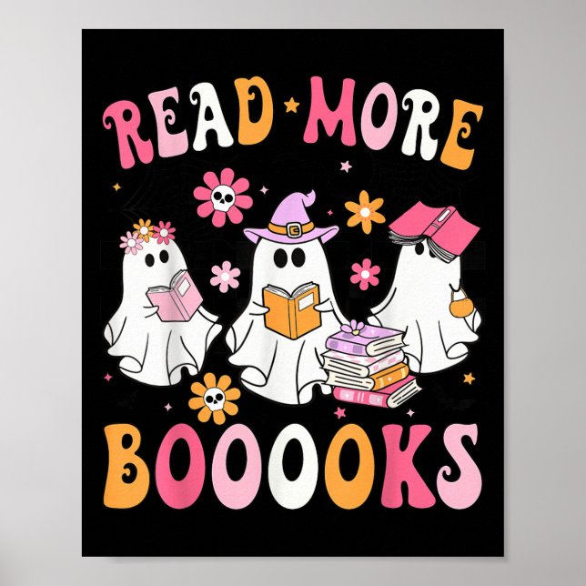 Read More Books Ghosts Reading Book Funny Teacher  Poster (Vorne)