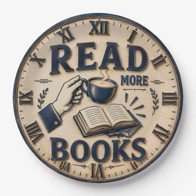 Read More Books Reading Lover Gift Pappteller (Vorderseite)