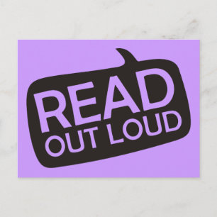 Read Out Loud Postkarte