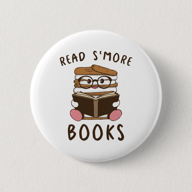 Read Smore' Books Camping Reading Books Lover Camp Button (Vorderseite)