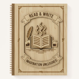 Read & Write Imagination Unleashed Wood Journal Notizbuch