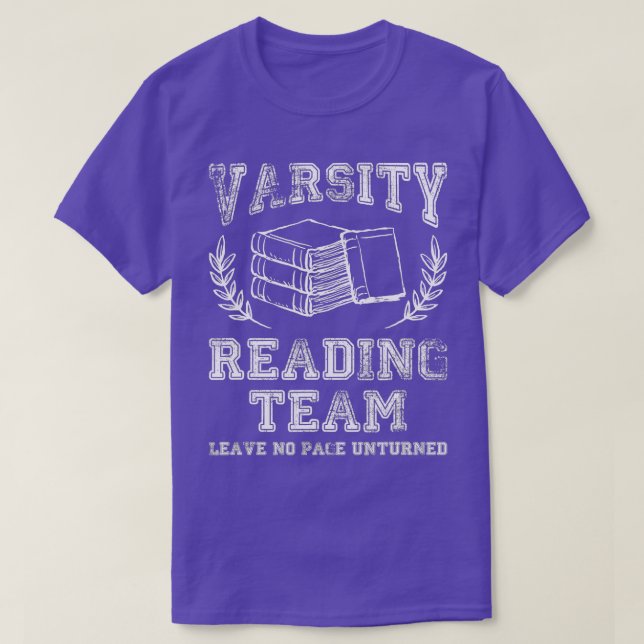 Reader Book Lover Gift Varsity Reading Team  T-Shirt (Design vorne)