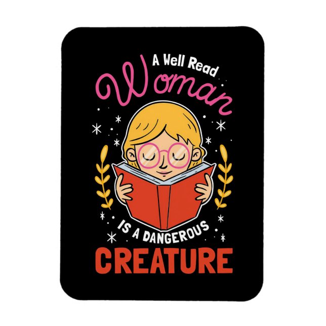 Reader Gift A Well Read Woman Magnet (Vertikal)