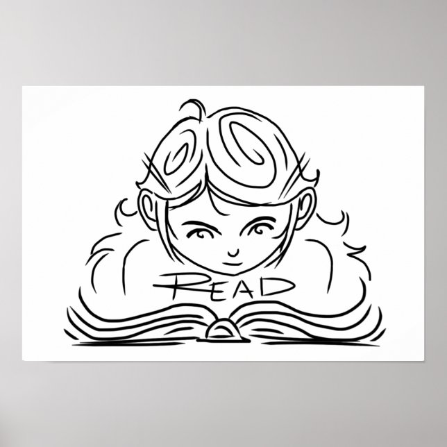 Reader Girl Poster (Vorne)