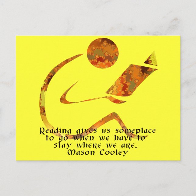 Reader Golden Quote Postkarte (Vorderseite)