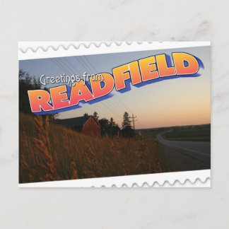 Readfield, Betrieb Wisconsin Postkarte