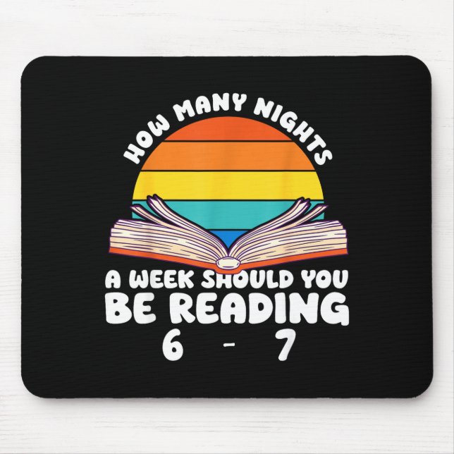 Reading 67 Meme Englieacher Funny 67 Book Lover Hu Mousepad (Vorne)