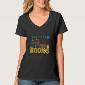 Reading adventure book readers drink coffee read b T-Shirt