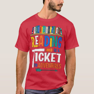Reading Adventure Library Student Teacher Book Lov T-Shirt