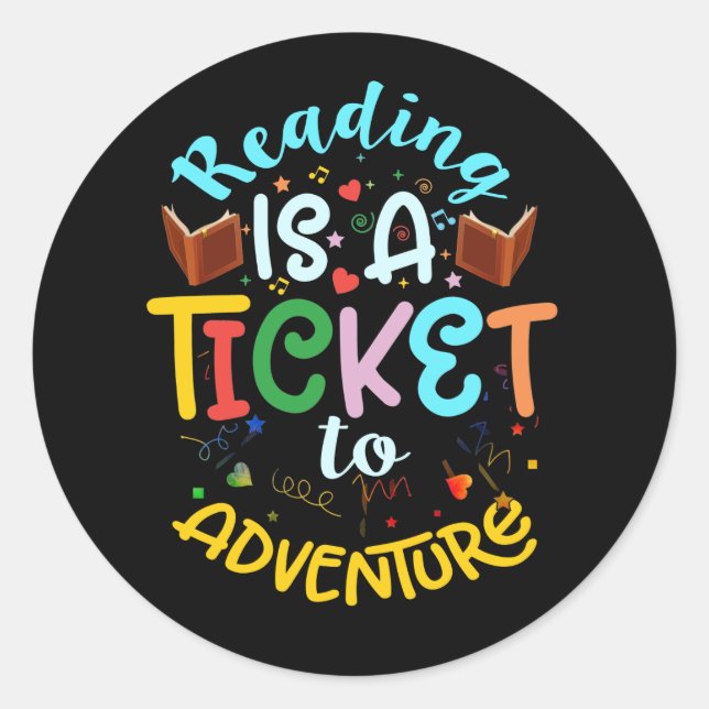 Reading Adventure Library Student Teacher Book Runder Aufkleber (Vorderseite)