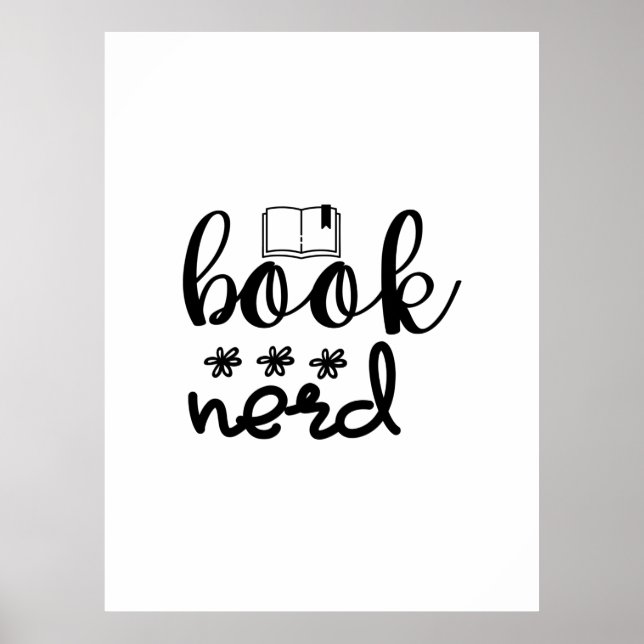 Reading Art Book Nerd Poster (Vorne)