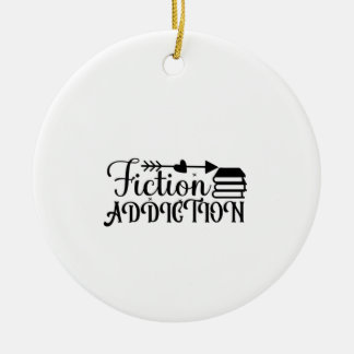 Reading Art Fiction Addiction Keramik Ornament