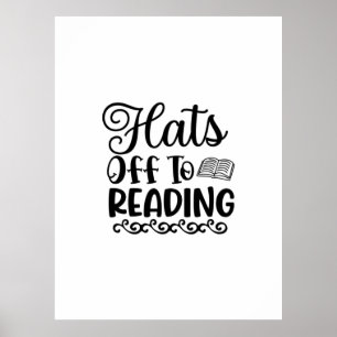 Reading Art Hats Off To Reading Poster