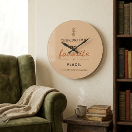 Reading Corner Analogue Wall Clock Große Wanduhr