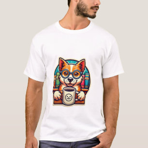 Reading Dog Tasse - Funny Book Lover Geschenk T-Shirt