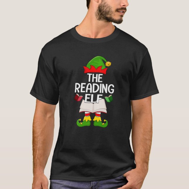Reading Elf Xmas Family Matching Elf Squad Christm T-Shirt (Vorderseite)