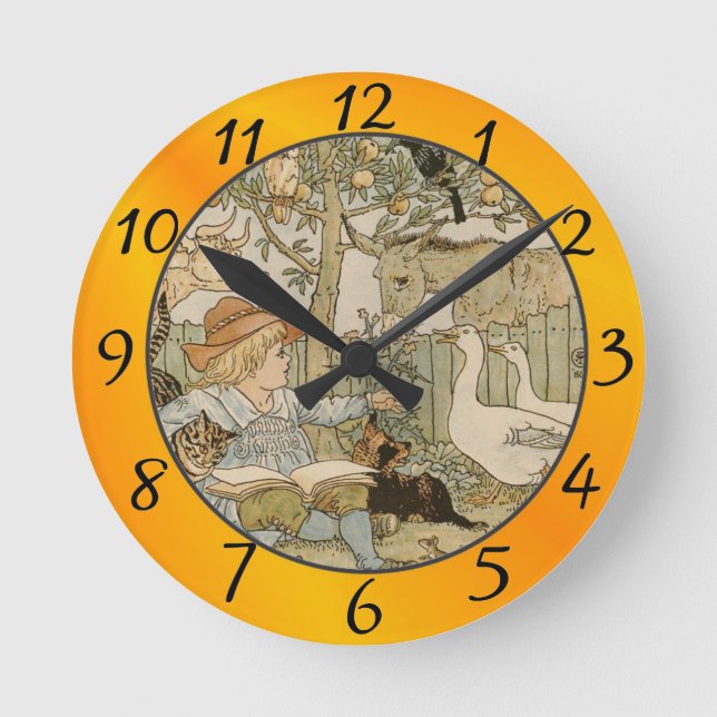 Reading Fun Runde Wanduhr (Vorderseite)