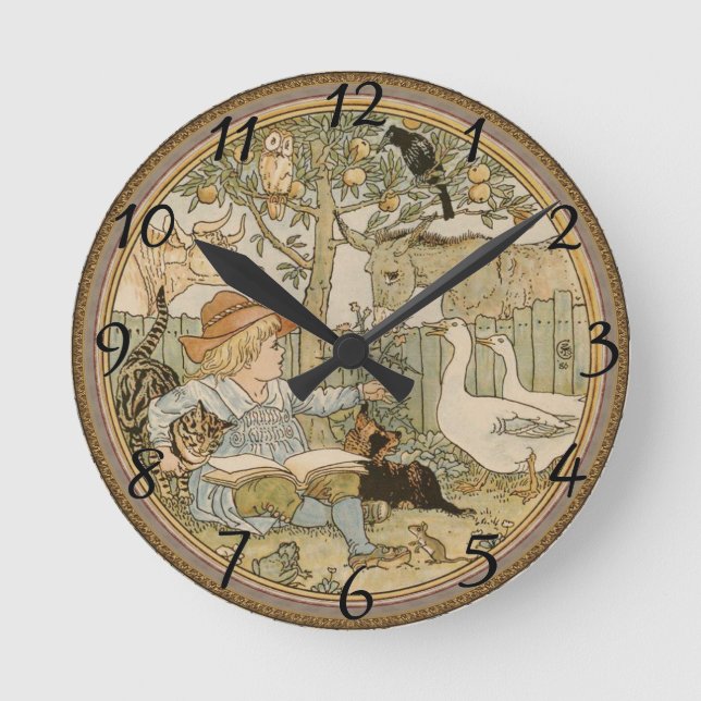Reading Fun Wall Clock Runde Wanduhr (Vorderseite)
