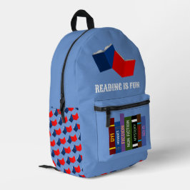 Reading is Fun Backpack Bedruckter Rucksack