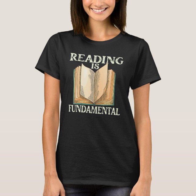 Reading Is Fundamental Geeky Bookworm Poetry Liter T-Shirt (Vorderseite)