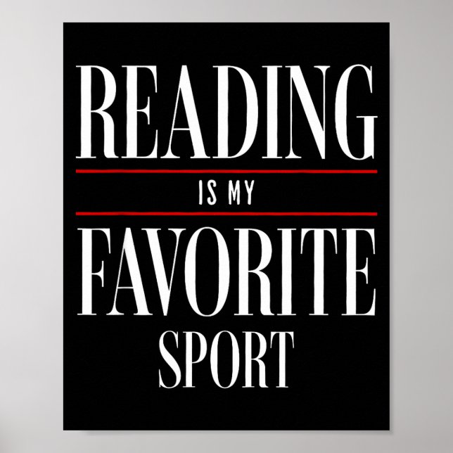 Reading Is My Favorite Srt Book Lover Funny Saying Poster (Vorne)