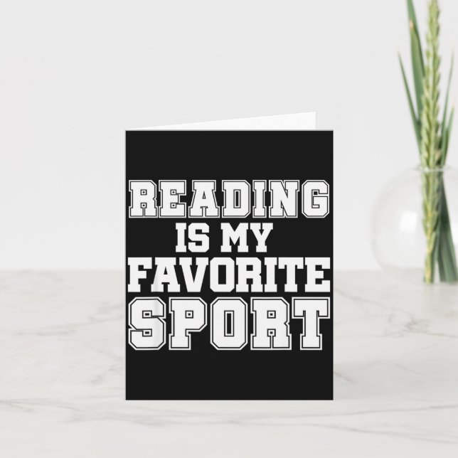 Reading Is My Favorite Srt Funny Librarian Shirt  Karte (Vorderseite)