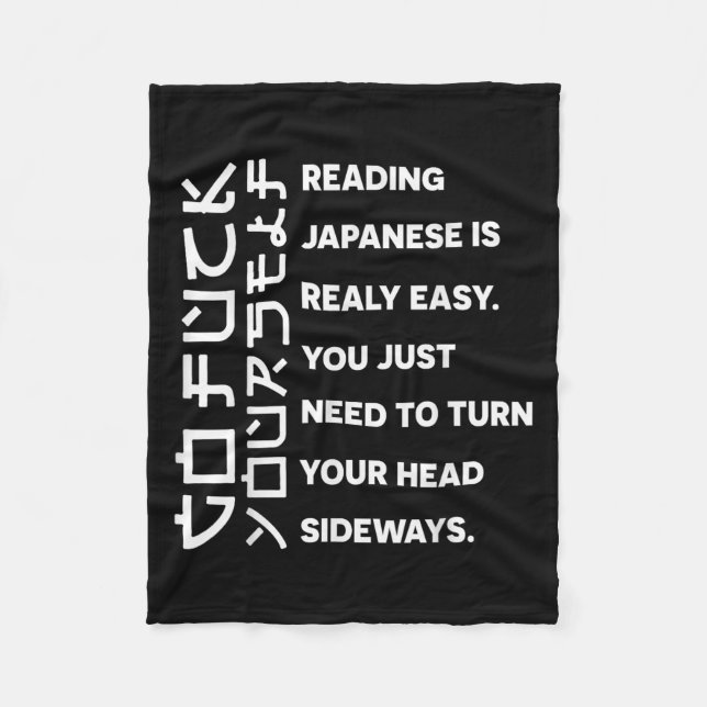 Reading Japanese Is Really Easy Shirt Student Quot Fleecedecke (Vorderseite)