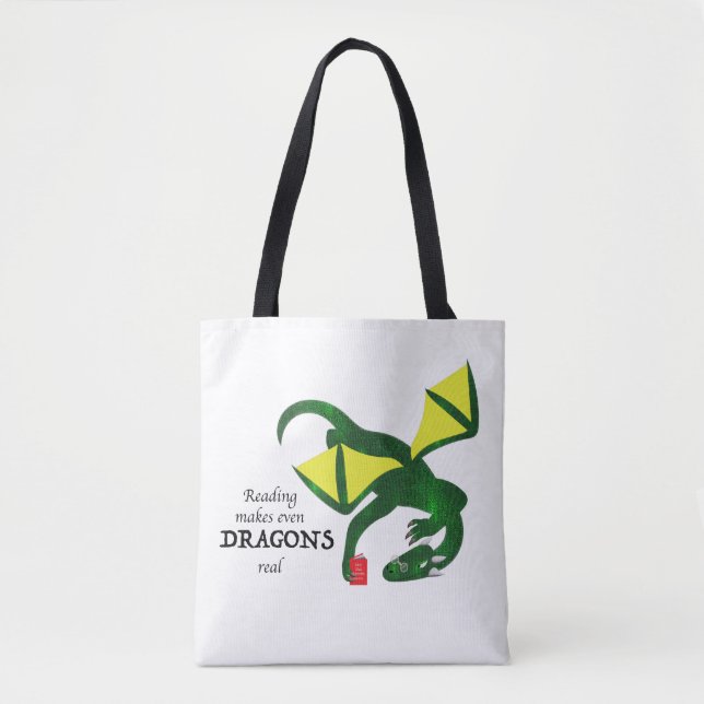 Reading makes Dragons real Tasche (Vorderseite)