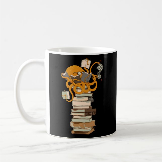 Reading Octopus Tea Coffee And Books Kaffeetasse (Links)