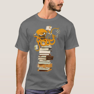 Reading Octopus, Tee, Kaffee und Bücher Geschenk  T-Shirt