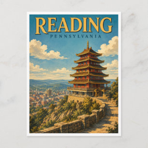 Reading Pennsylvania GeoSaga Postkarte