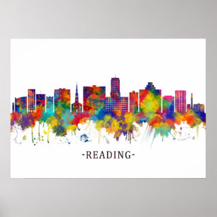 Reading Pennsylvania Skyline Poster