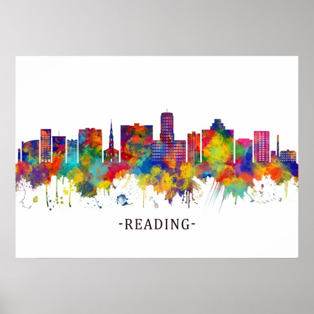 Reading Pennsylvania Skyline Poster (Vorne)