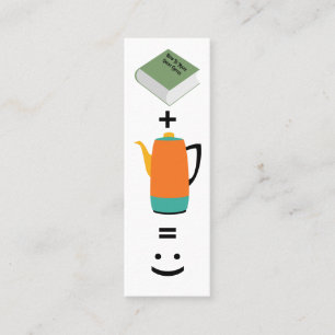 Reading Plus Coffee Lesezeichen Card Mini Visitenkarte