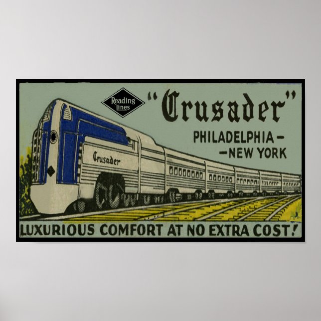 Reading Railroad Crusader 1937 Poster (Vorne)